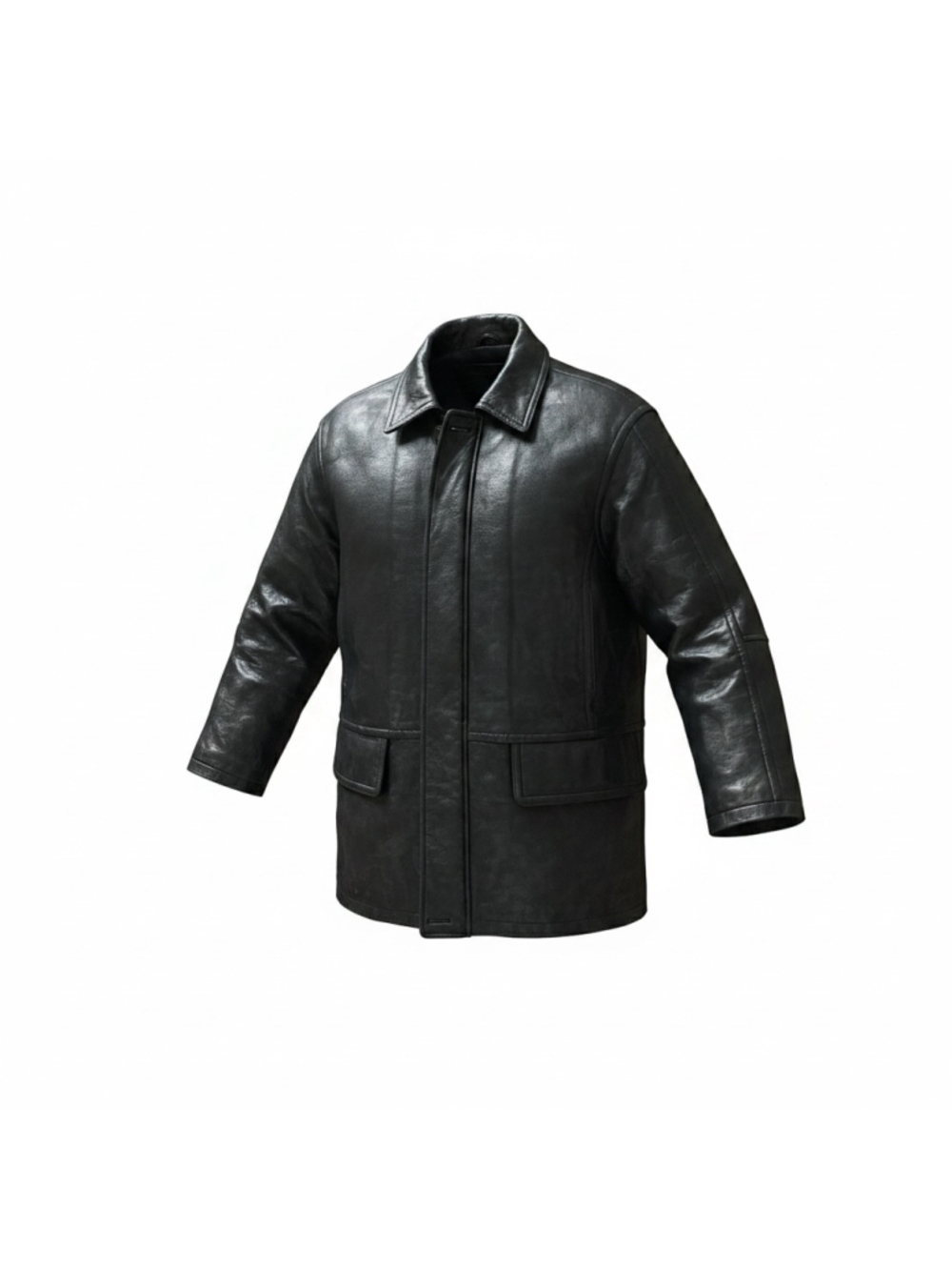 Men's Kenneth Cole Reaction Black Leather Jacket Size L